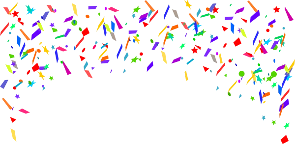 Colorful Falling Confetti PNG Transparent Background