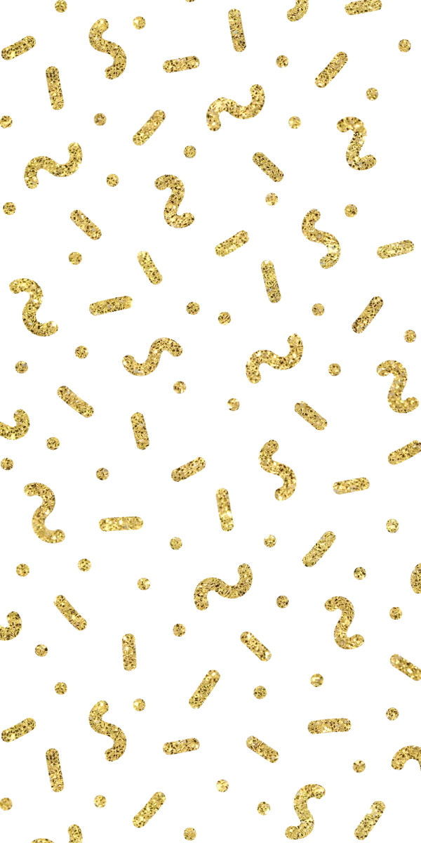Golden Glitter Confetti Pattern Transparent PNG