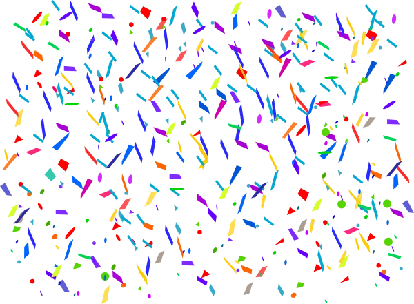 Colorful Confetti Transparent Background PNG