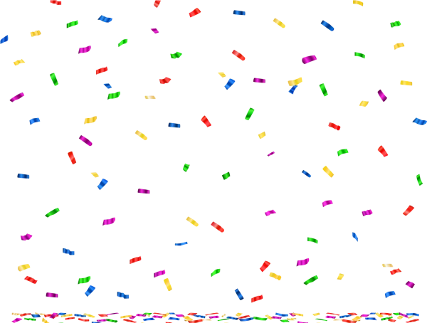 Colorful Falling Confetti Transparent Background PNG