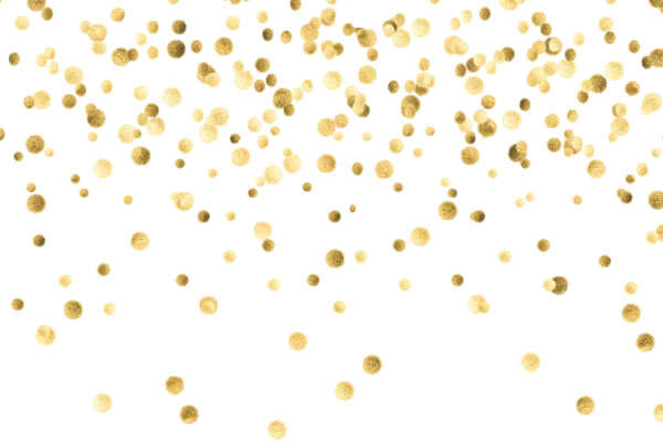 Falling Golden Confetti PNG Transparent Background