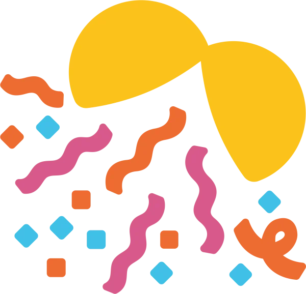 Party Popper Confetti Explosion PNG Transparent Background