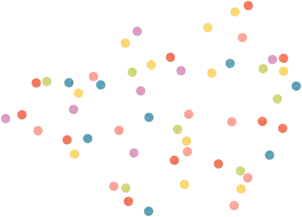 Colorful Watercolor Confetti Dots PNG