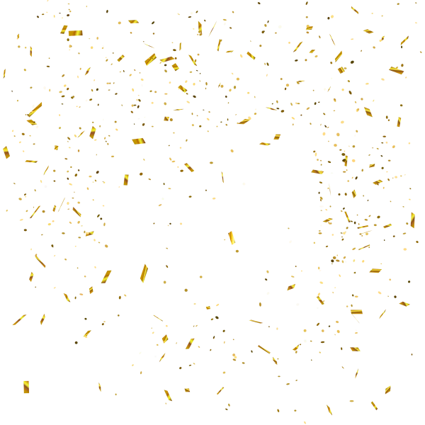 Falling Gold Confetti PNG Transparent Background