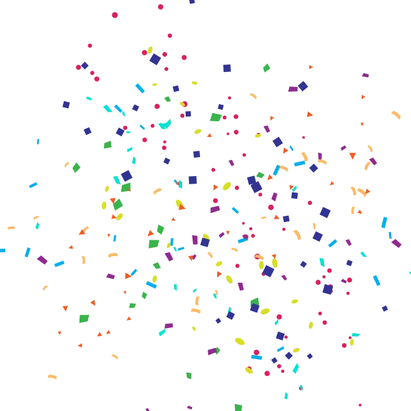 Colorful Confetti Burst PNG Transparent Background