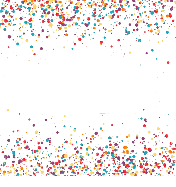 Colorful Confetti Falling Transparent Background