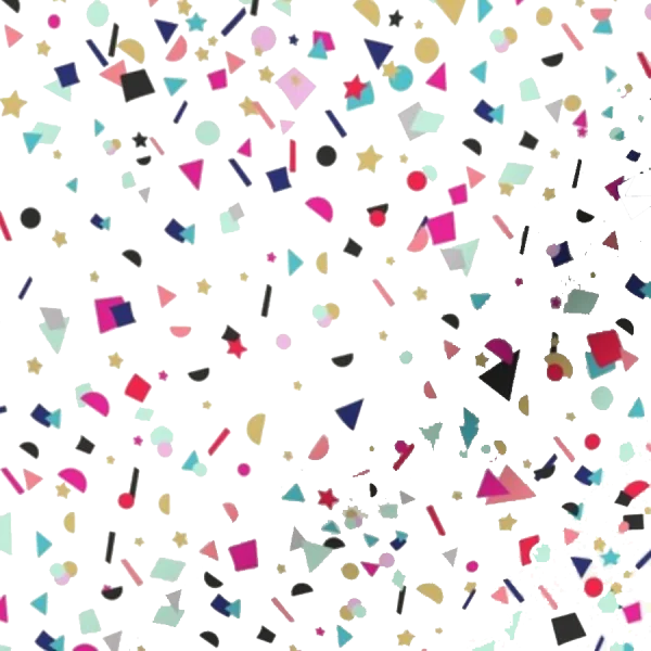 Colorful Confetti Shapes PNG Transparent Background