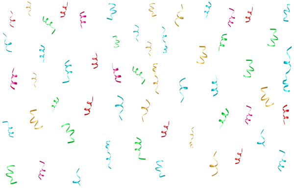 Colorful Confetti Streamers PNG Transparent Background