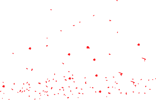 Red Confetti Falling PNG Transparent Background
