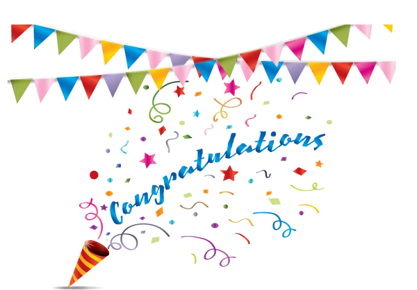 Colorful Congratulations Confetti & Bunting PNG