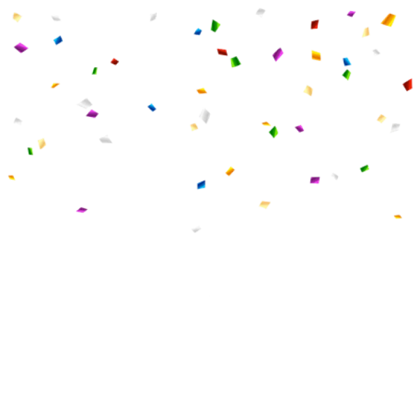 Colorful Falling Confetti PNG Transparent Background