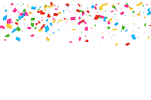 Colorful Falling Confetti Transparent PNG