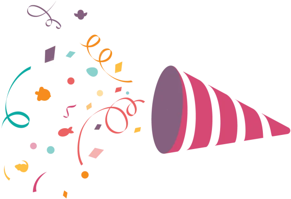 Confetti Party Popper Explosion PNG