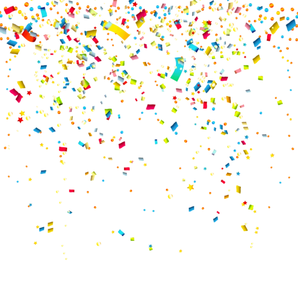 Colorful Falling Confetti PNG Transparent Background