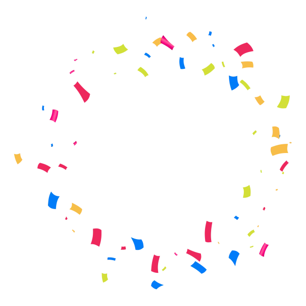 Colorful Confetti Circle PNG Transparent Background