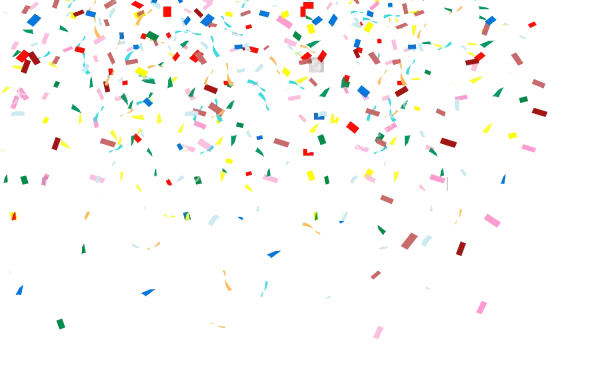 Falling Colorful Confetti Transparent PNG