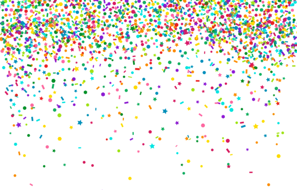 Colorful Falling Confetti PNG Transparent Background