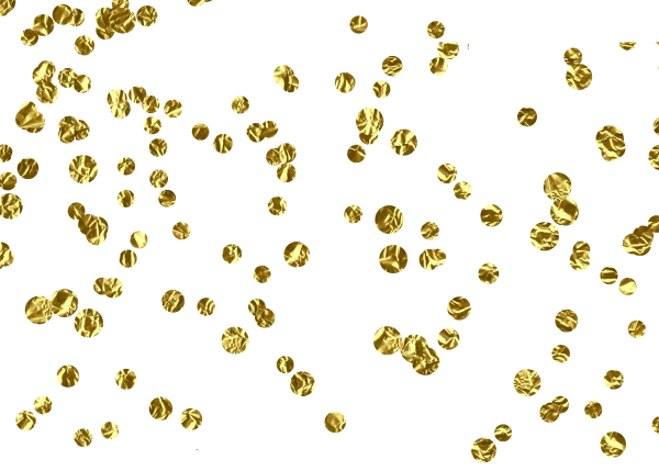 Scattered Gold Confetti PNG Transparent Background