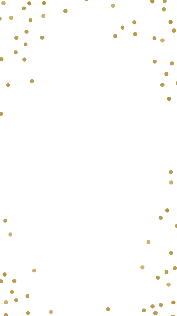 Golden Confetti Border PNG Transparent Background