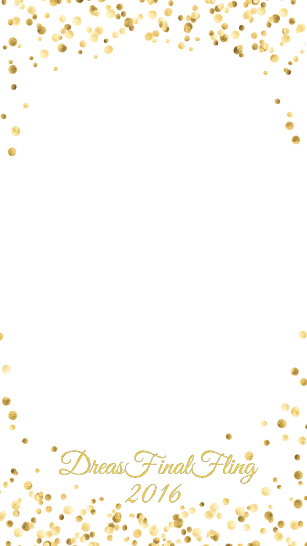 Golden Confetti Dreas Final Fling 2016 Frame PNG