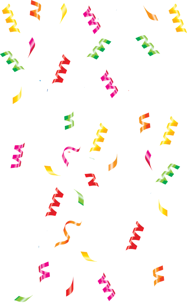 Falling Colorful Confetti PNG Transparent Background
