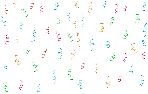 Colorful Party Streamers PNG Transparent Background