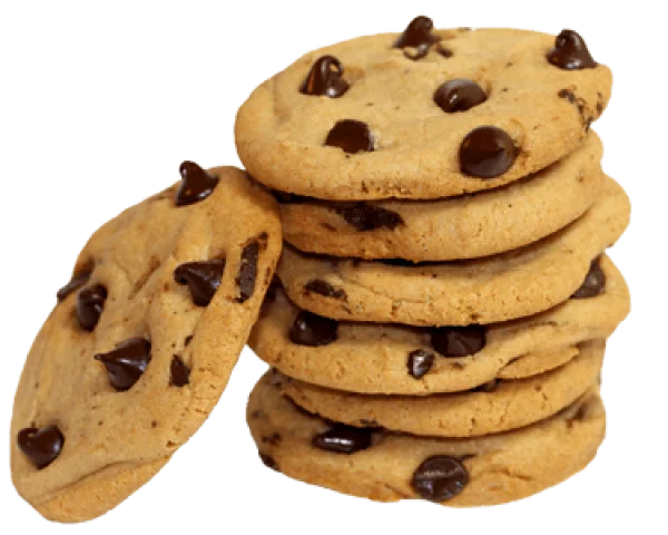 Stack of Chocolate Chip Cookies PNG Transparent Background
