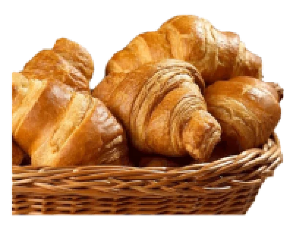 Croissants in Basket PNG Transparent Background