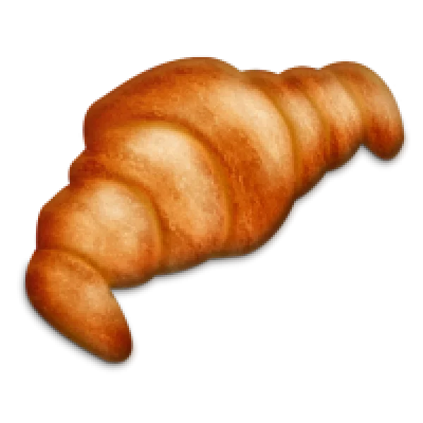 Golden Croissant PNG Transparent Background