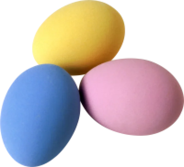 Three Colorful Eggs PNG Transparent Background