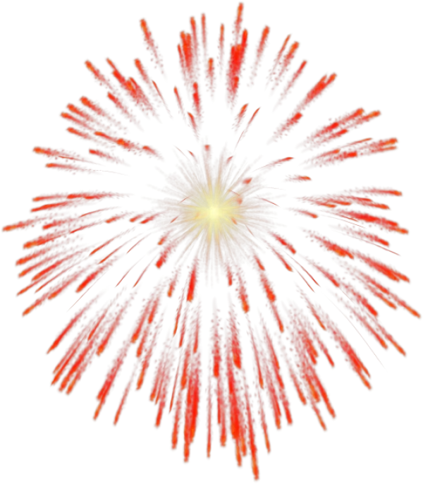 Red Firework Burst PNG Transparent Background