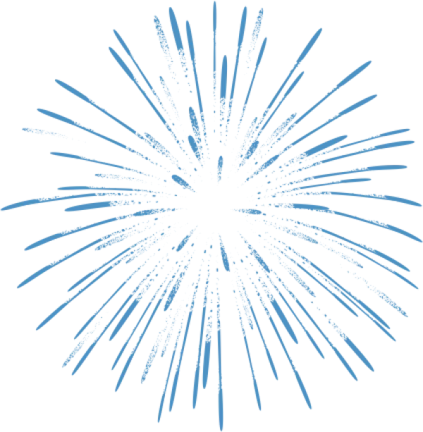 Blue Firework Explosion PNG Transparent Background