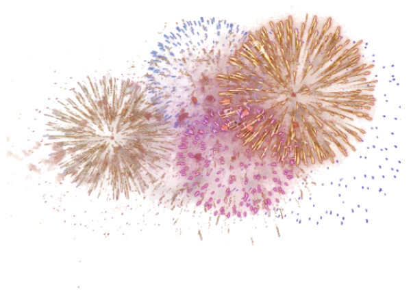 Colorful Fireworks Explosion PNG Transparent Background
