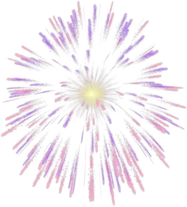 Purple Pink Fireworks Explosion PNG Transparent Background