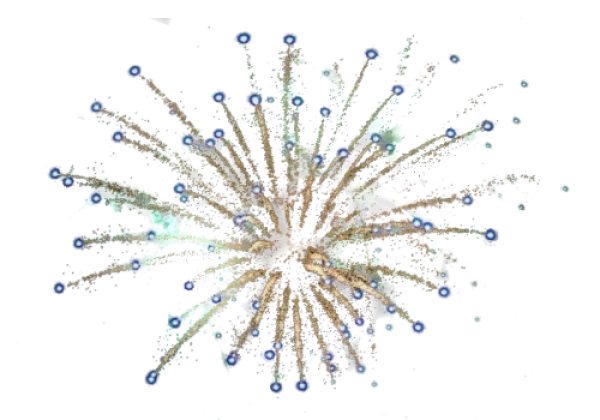 Vibrant Firework Burst PNG Transparent Background