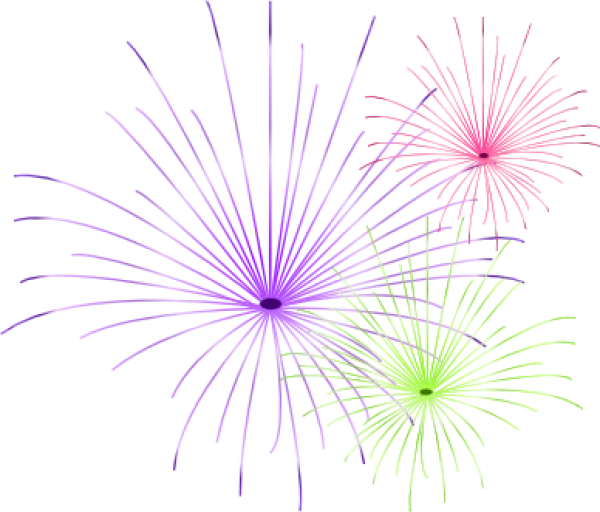 Colorful Fireworks Explosion PNG Transparent