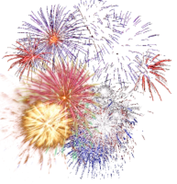 Colorful Fireworks Celebration PNG Transparent Background