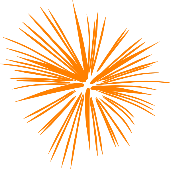 Dynamic Orange Radial Burst PNG Transparent Background