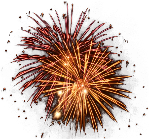 Vibrant Fireworks Explosion PNG Transparent Background