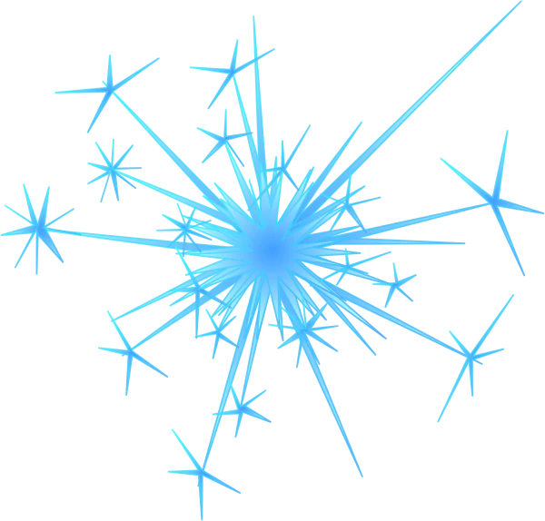 Blue Light Burst PNG Transparent