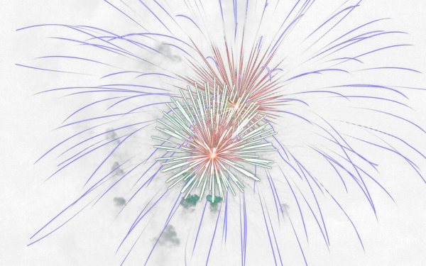 Multicolored Fireworks Burst Transparent PNG