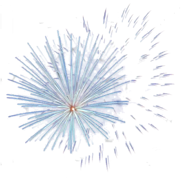 Blue Fireworks Burst PNG Transparent Background