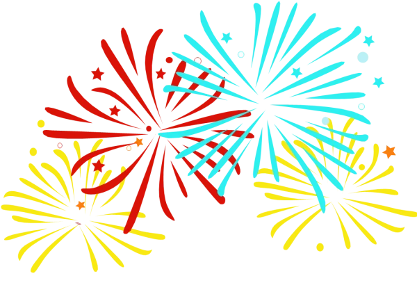 Colorful Fireworks Explosion PNG Transparent Background