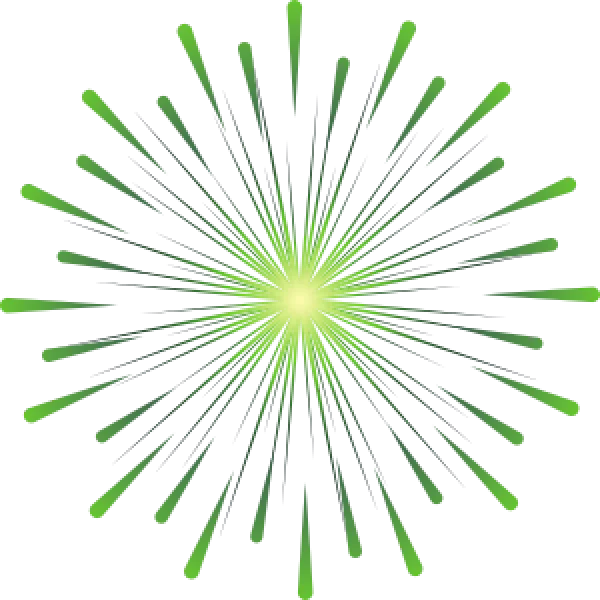 Green Light Burst PNG Transparent Background