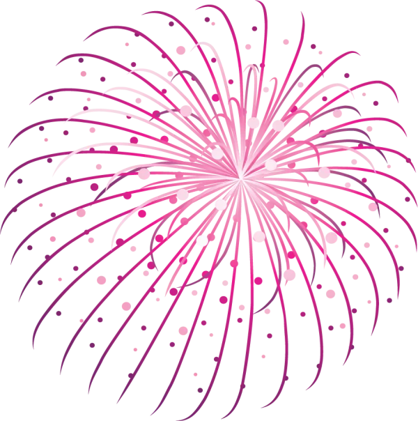 Pink Firework Burst PNG Transparent Background