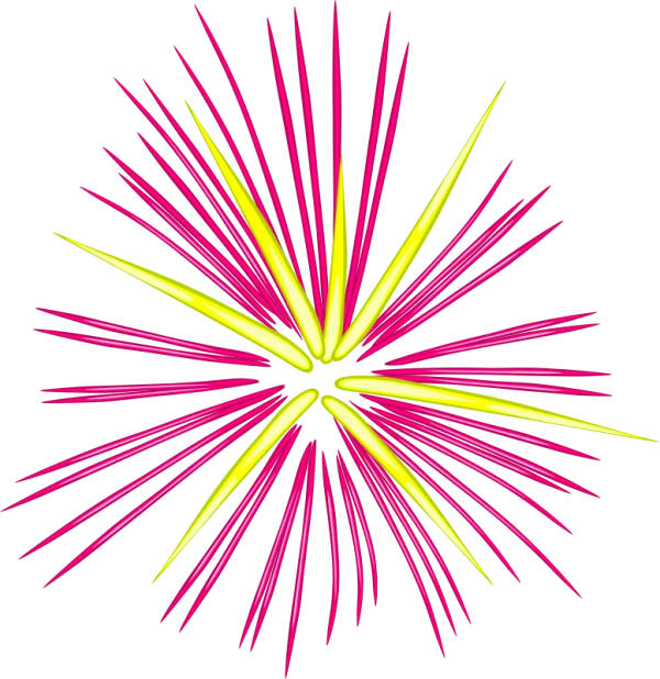 Neon Pink and Yellow Explosion Burst PNG