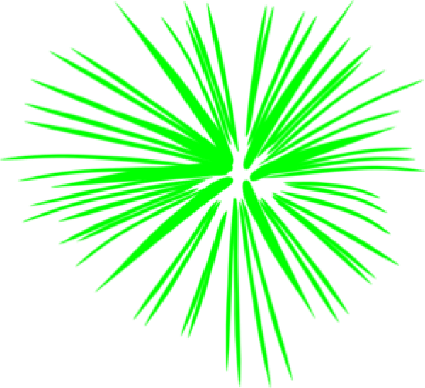 Vibrant Green Starburst Effect PNG Transparent Background