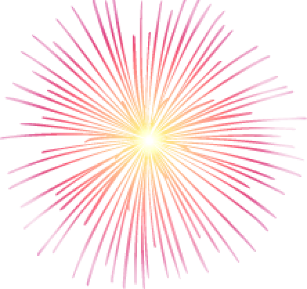 Vibrant Pink and Yellow Firework Burst PNG