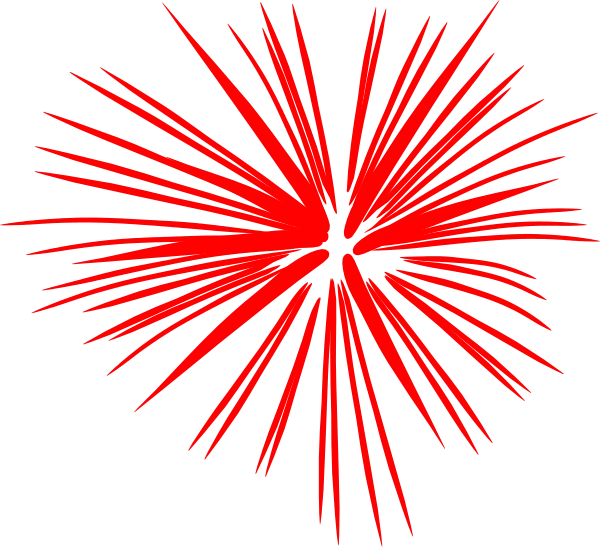 Red Explosion Burst PNG Transparent Background