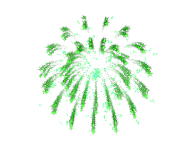 Green Firework Explosion PNG Transparent Background